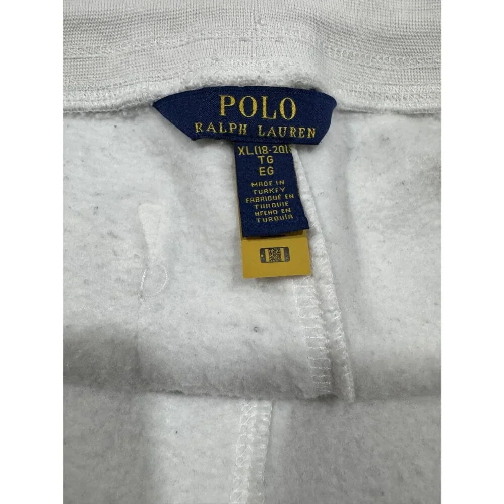 POLO Ralph Lauren Boys Youth Polo Bear White Paint T-Shirt & Shorts Outfit XL(18